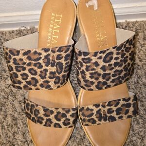 Leopard Print Women's Sandals by Italian Shoemakers Co.